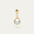 Bertha April CZ Charm (18K Gold Vermeil)