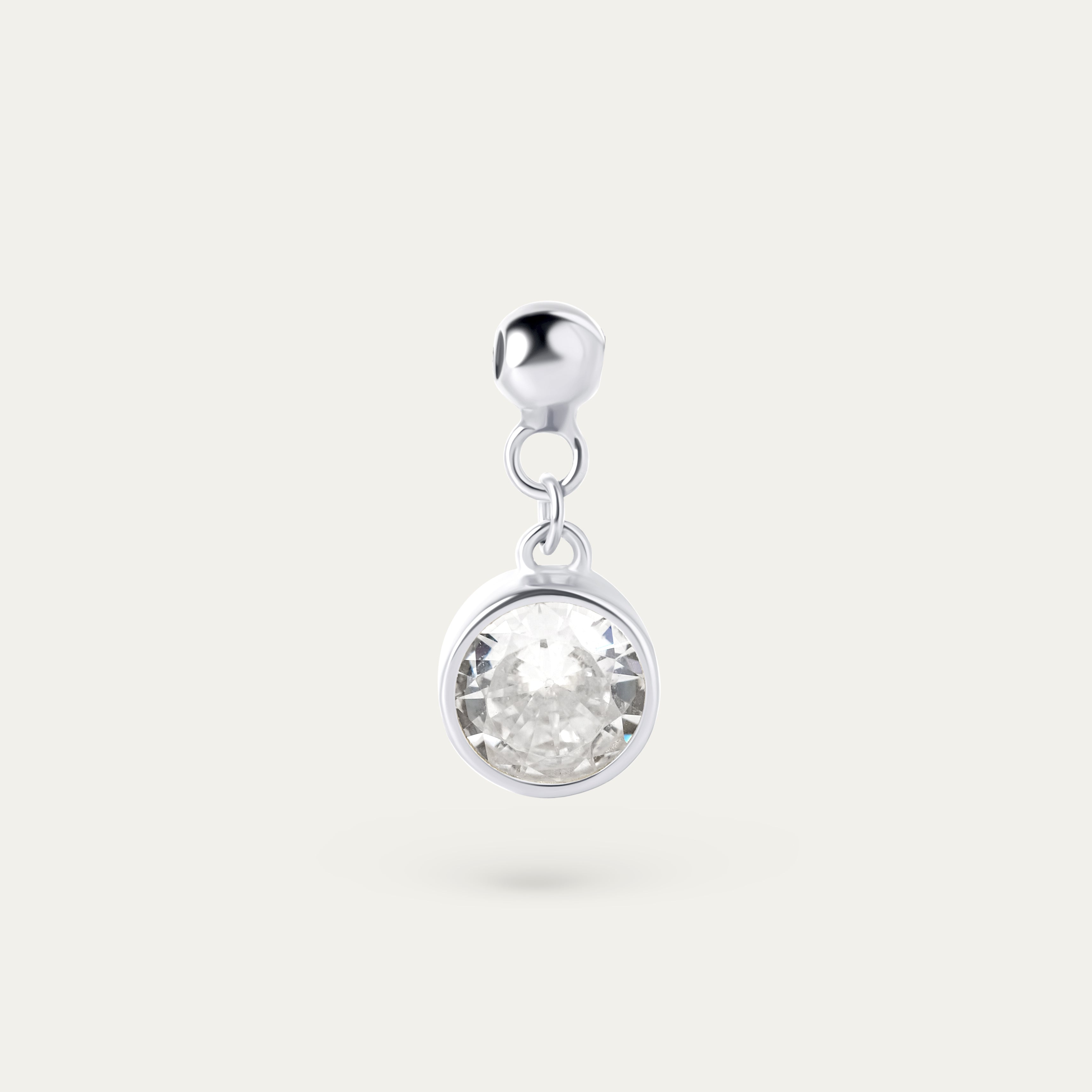 Bertha April CZ Charm (925 Sterling Silver)