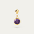 Bertha February CZ Charm (18K Gold Vermeil)